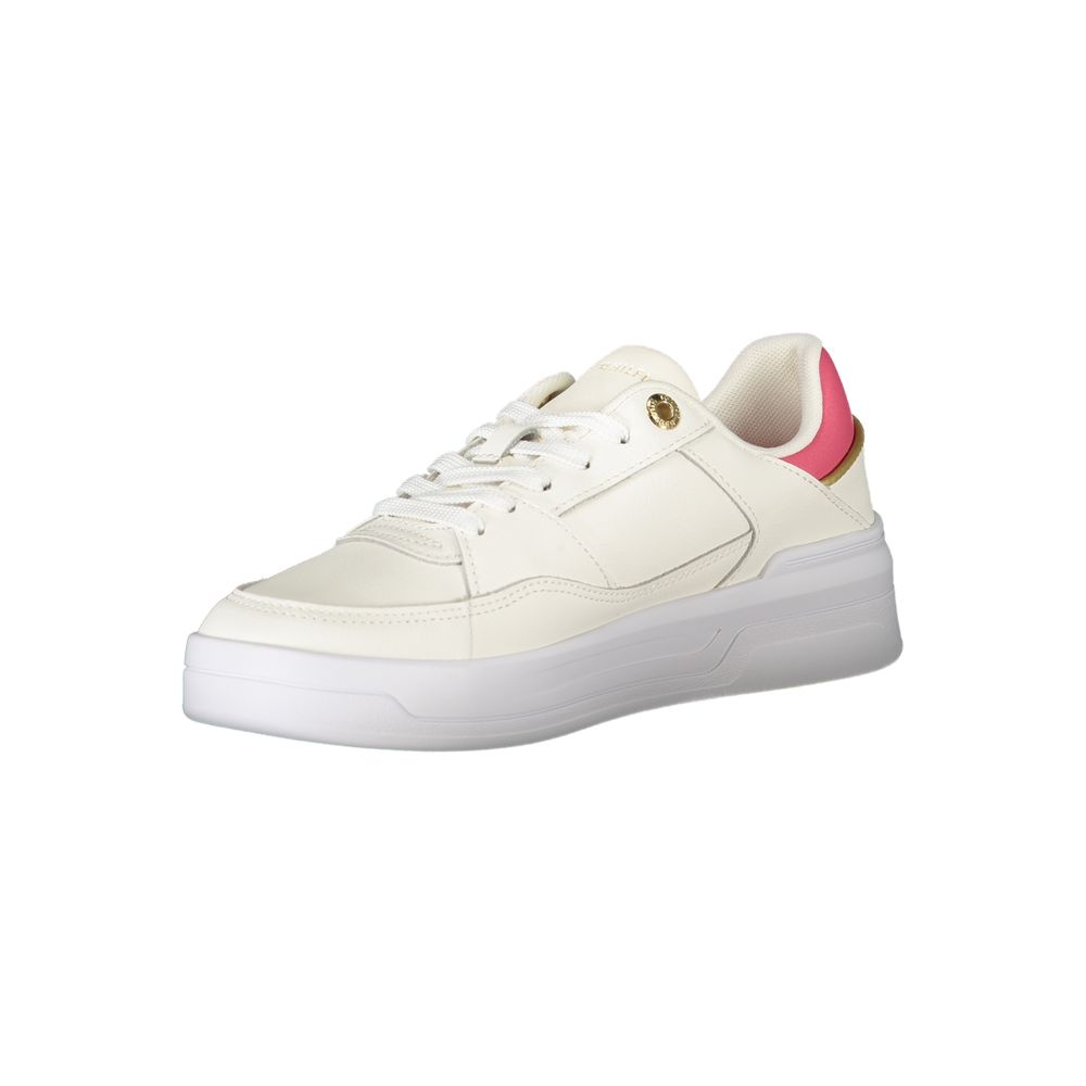 Tommy Hilfiger Bianco Polyurethane Women Sneaker - GET THE BRAND