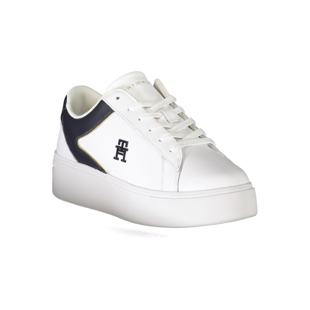 Tommy Hilfiger Bianco Polyurethane Women Sneaker - GET THE BRAND