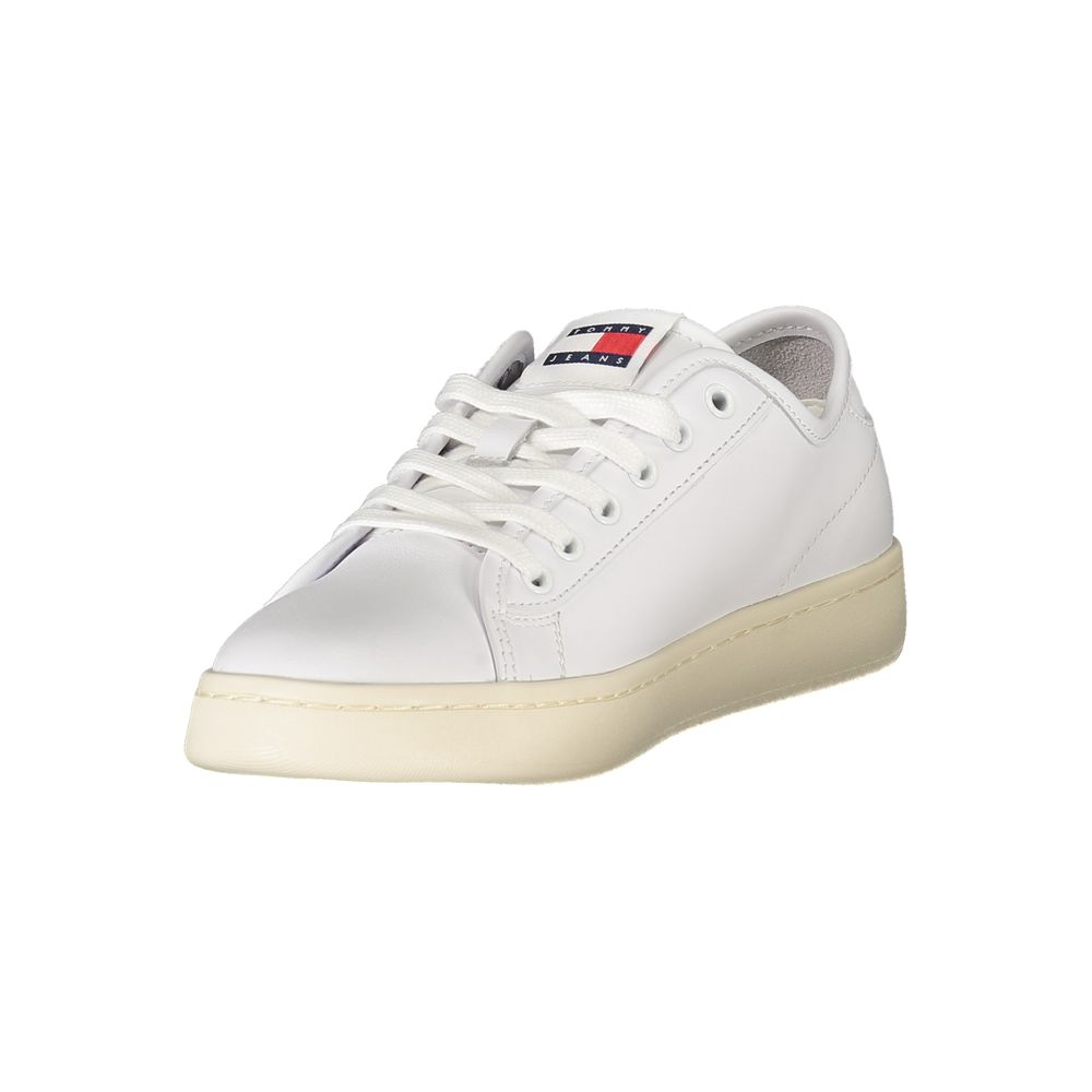 Tommy Hilfiger Bianco Polyurethane Women Sneaker - GET THE BRAND