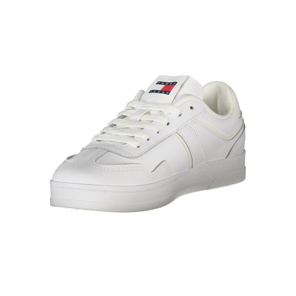 Tommy Hilfiger Bianco Polyurethane Women Sneaker - GET THE BRAND