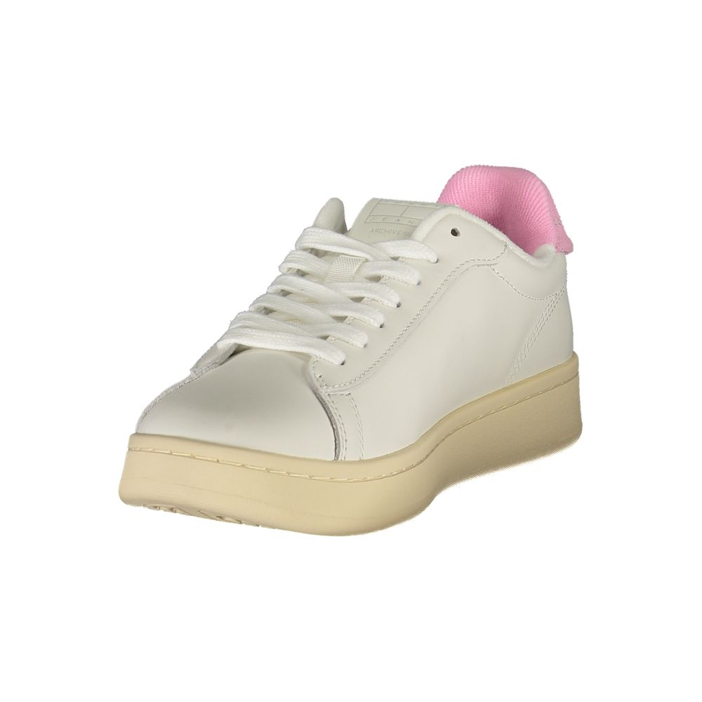 Tommy Hilfiger Bianco Polyurethane Women Sneaker - GET THE BRAND