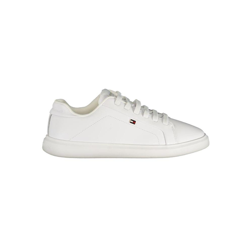 Tommy Hilfiger Bianco Polyurethane Women Sneaker - GET THE BRAND