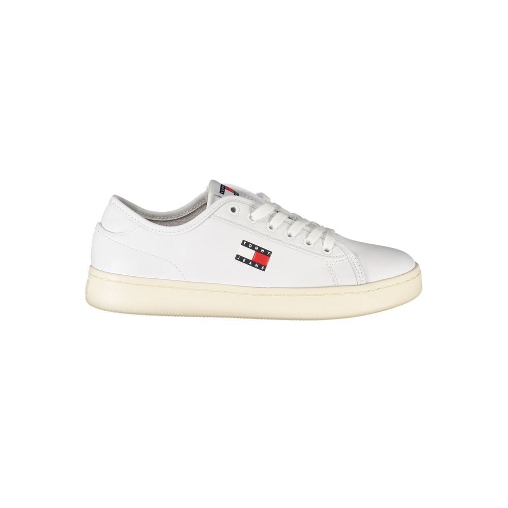Tommy Hilfiger Bianco Polyurethane Women Sneaker - GET THE BRAND