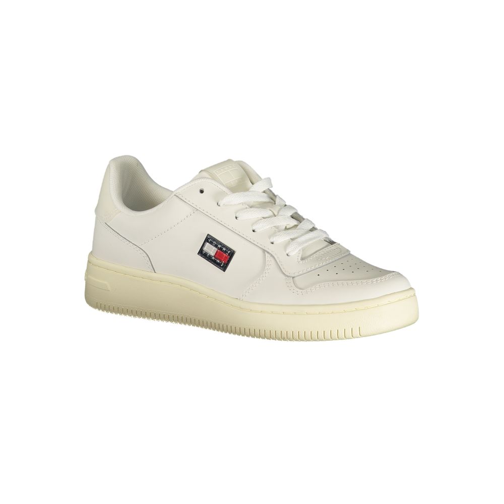 Tommy Hilfiger Bianco Polyurethane Women Sneaker - GET THE BRAND