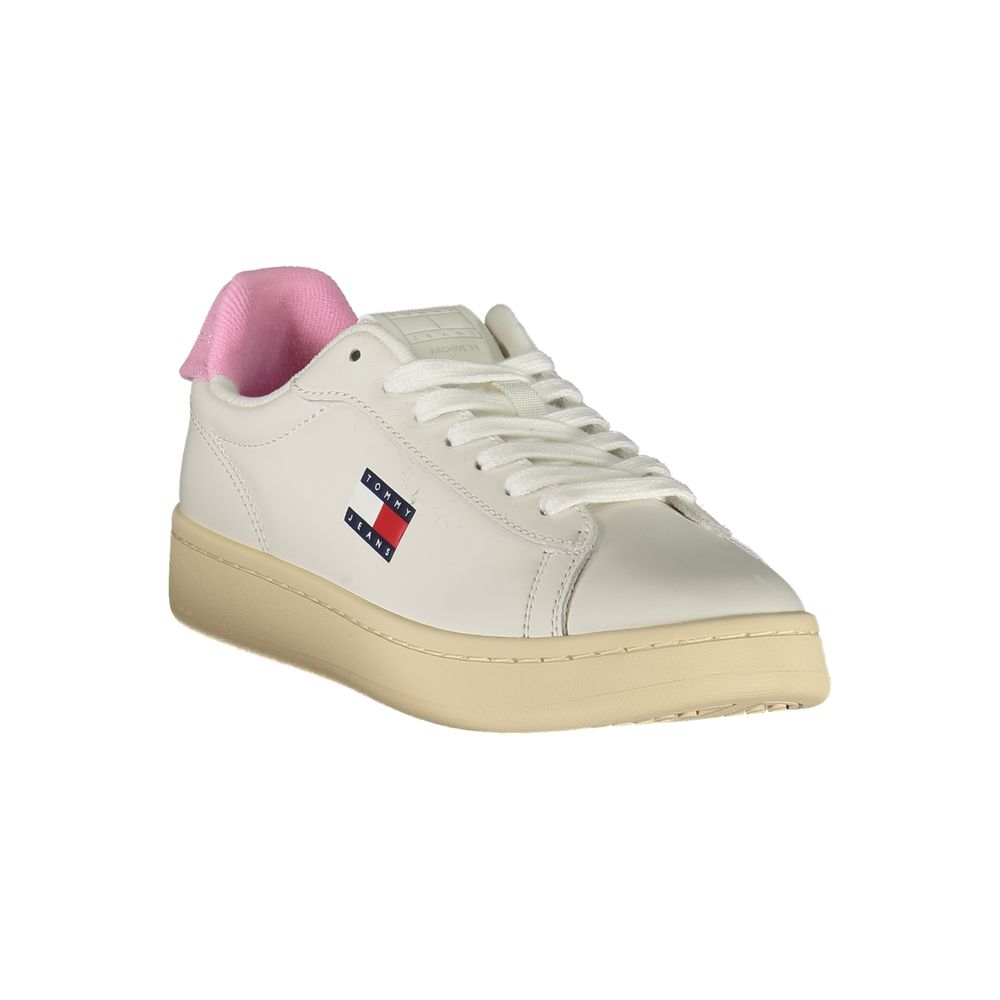 Tommy Hilfiger Bianco Polyurethane Women Sneaker - GET THE BRAND