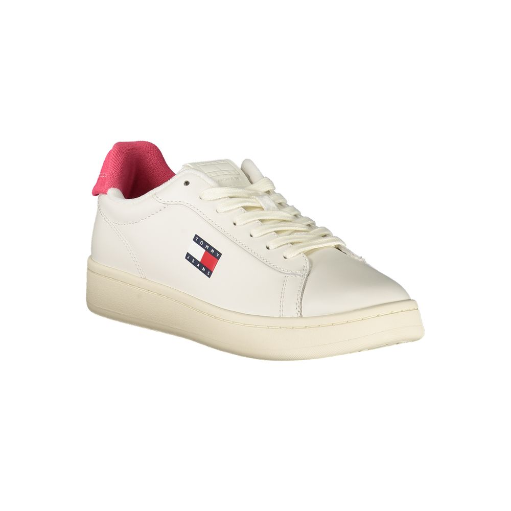 Tommy Hilfiger Bianco Polyurethane Women Sneaker - GET THE BRAND