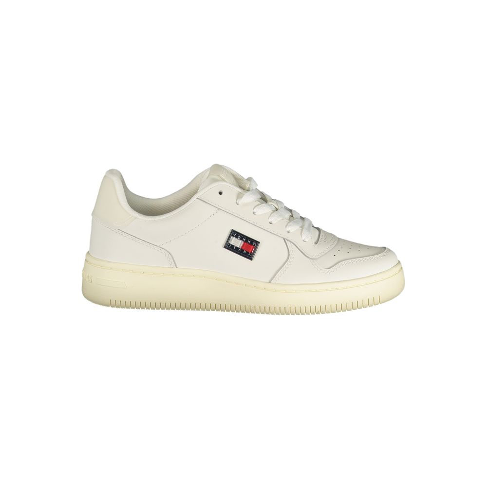 Tommy Hilfiger Bianco Polyurethane Women Sneaker - GET THE BRAND