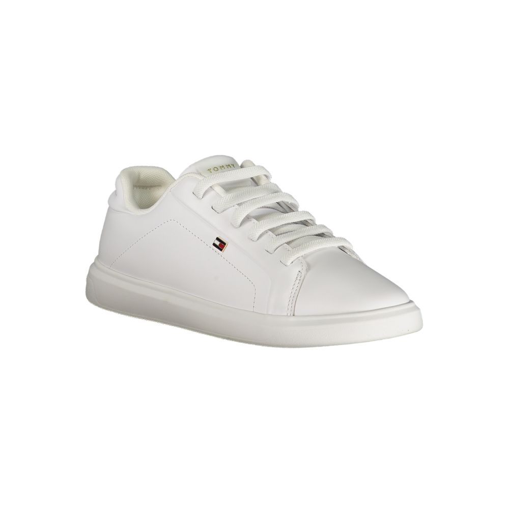Tommy Hilfiger Bianco Polyurethane Women Sneaker - GET THE BRAND