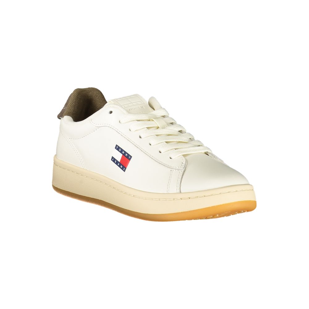 Tommy Hilfiger Bianco Polyurethane Women Sneaker - GET THE BRAND