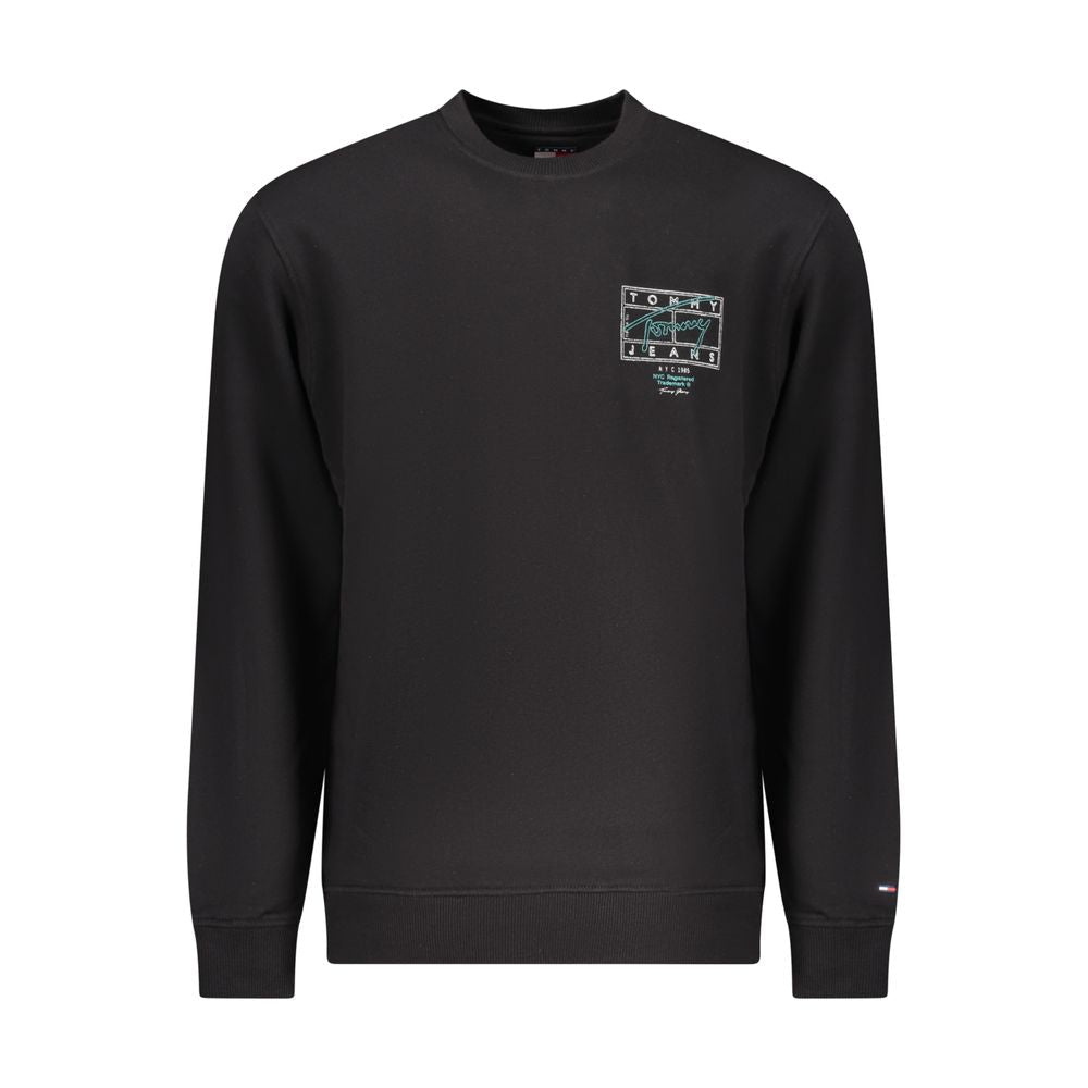 Tommy Hilfiger Black Cotton Men Sweatshirt - GET THE BRAND