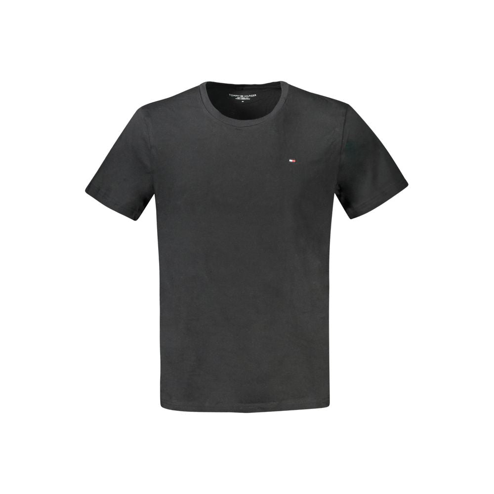 Tommy Hilfiger Black Cotton Men's T-Shirt - GET THE BRAND