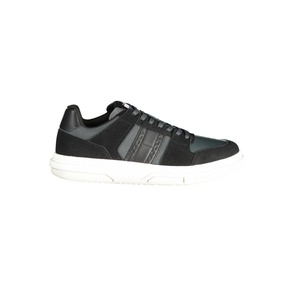Tommy Hilfiger Black Leather Men Sneaker - GET THE BRAND