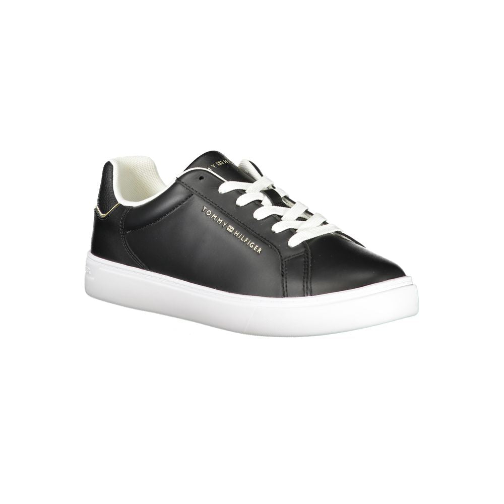 Tommy Hilfiger Black Leather Women Sneaker - GET THE BRAND