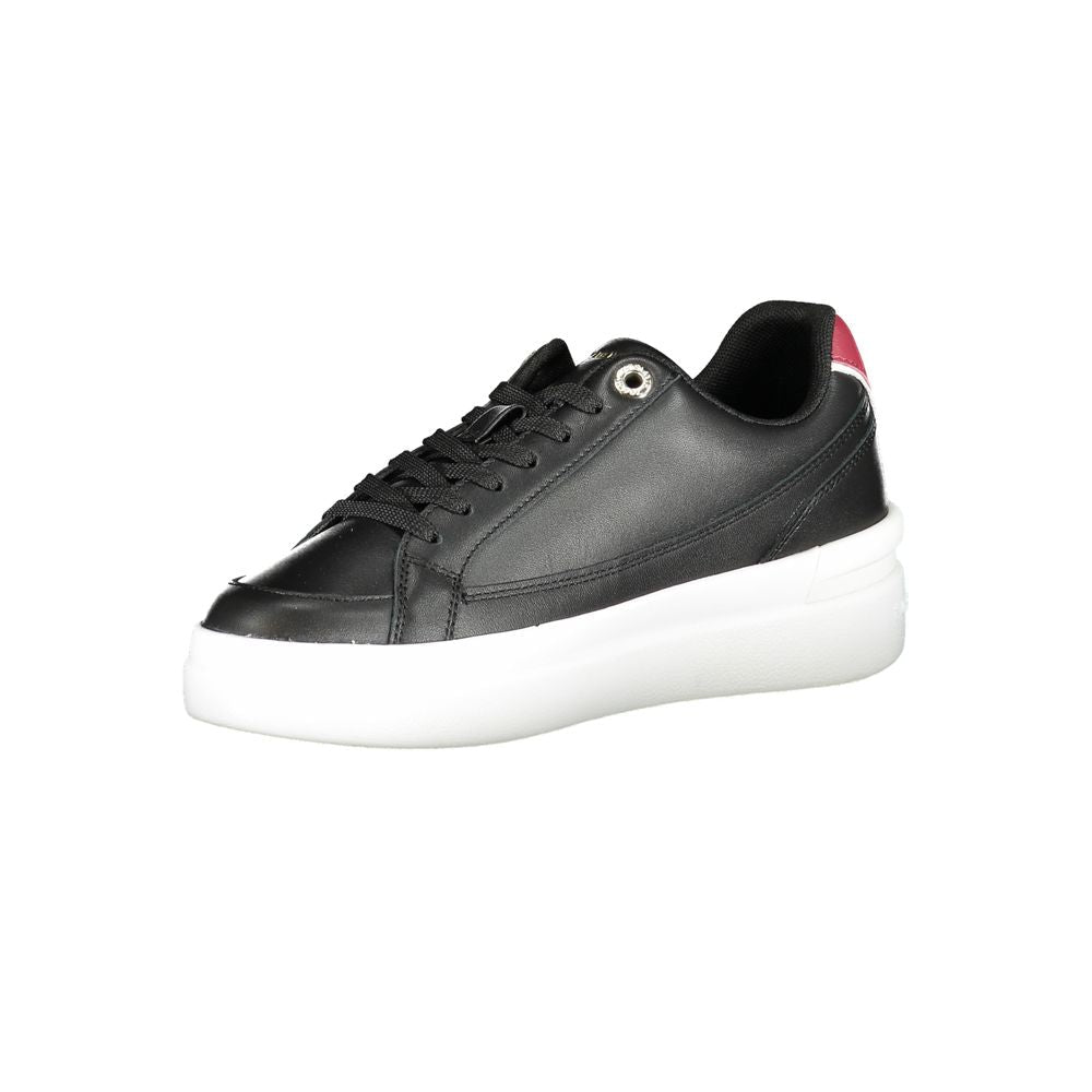 Tommy Hilfiger Black Leather Women Sneaker - GET THE BRAND