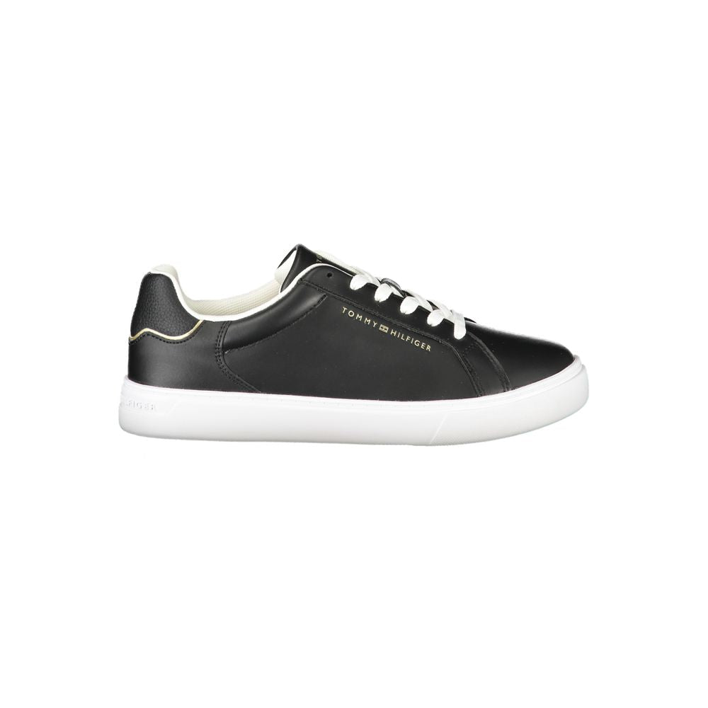 Tommy Hilfiger Black Leather Women Sneaker - GET THE BRAND