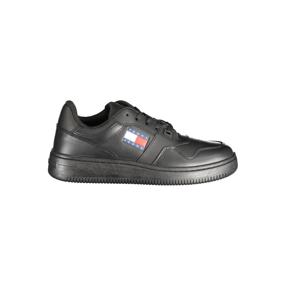 Tommy Hilfiger Black Leather Women Sneaker - GET THE BRAND