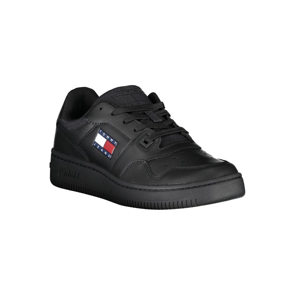 Tommy Hilfiger Black Leather Women Sneaker - GET THE BRAND