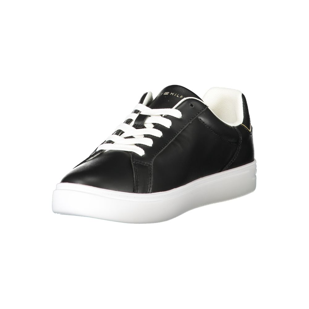 Tommy Hilfiger Black Leather Women Sneaker - GET THE BRAND