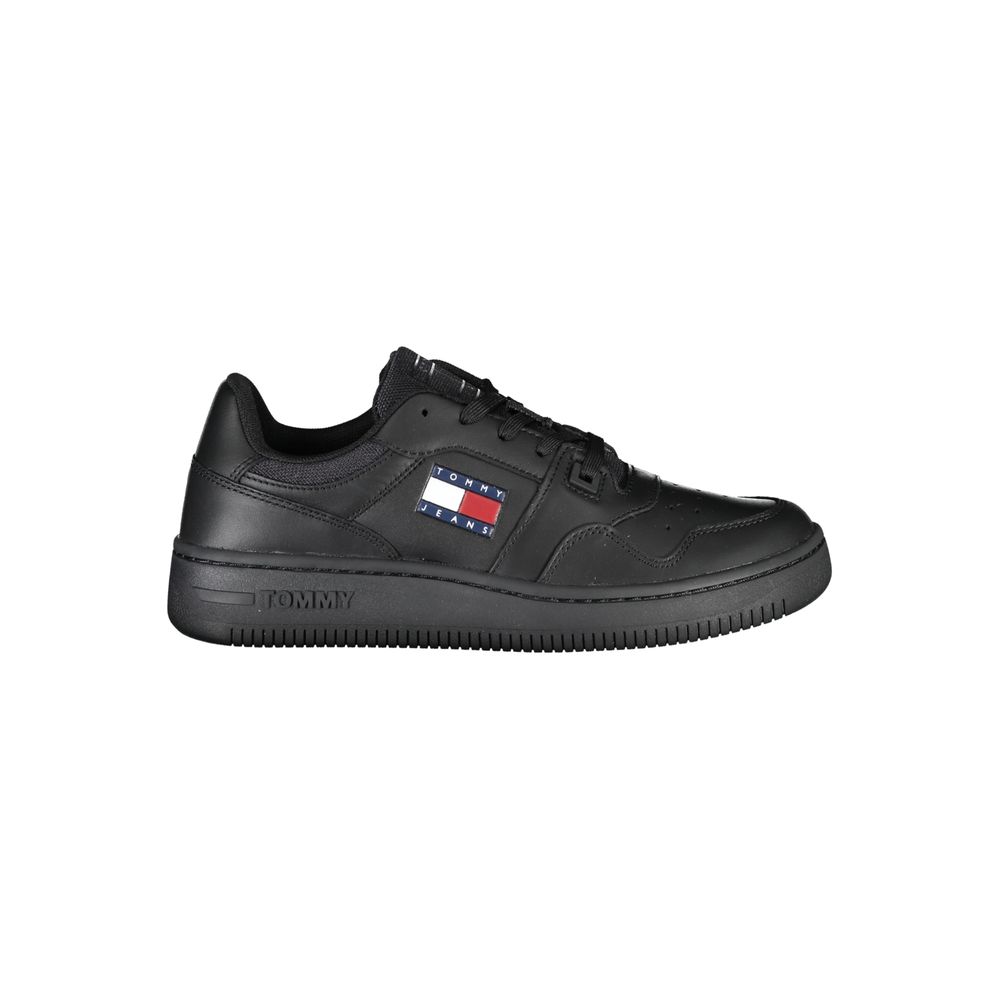 Tommy Hilfiger Black Leather Women Sneaker - GET THE BRAND