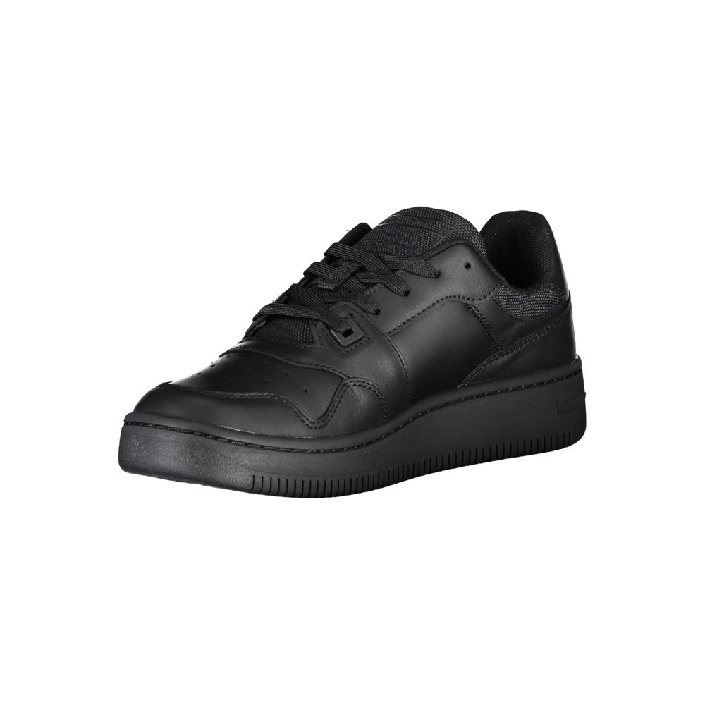 Tommy Hilfiger Black Leather Women Sneaker - GET THE BRAND