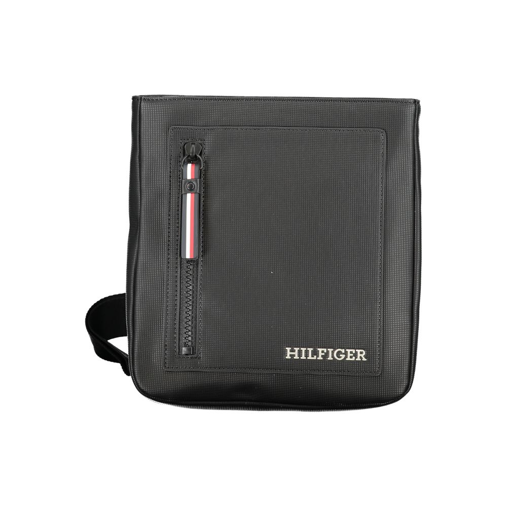 Tommy Hilfiger Black Polyurethane Men Shoulder Bag - GET THE BRAND
