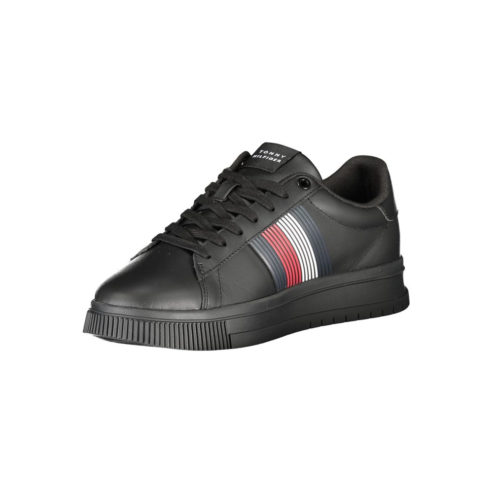 Tommy Hilfiger Black Polyurethane Men Sneaker - GET THE BRAND