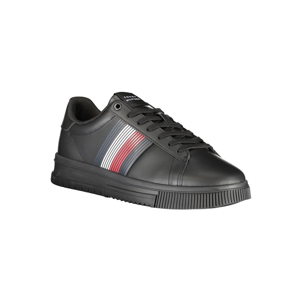 Tommy Hilfiger Black Polyurethane Men Sneaker - GET THE BRAND