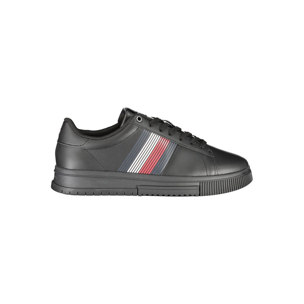 Tommy Hilfiger Black Polyurethane Men Sneaker - GET THE BRAND