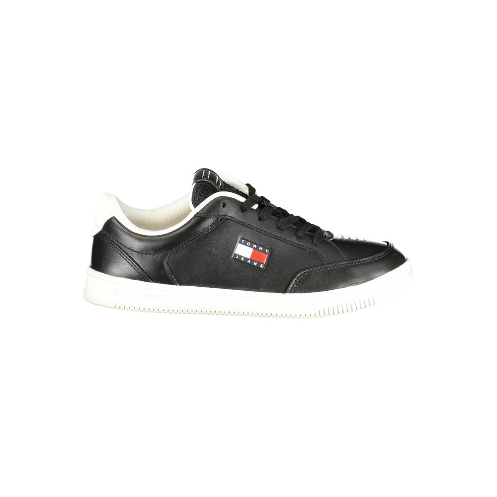 Tommy Hilfiger Black Polyurethane Men Sneaker - GET THE BRAND