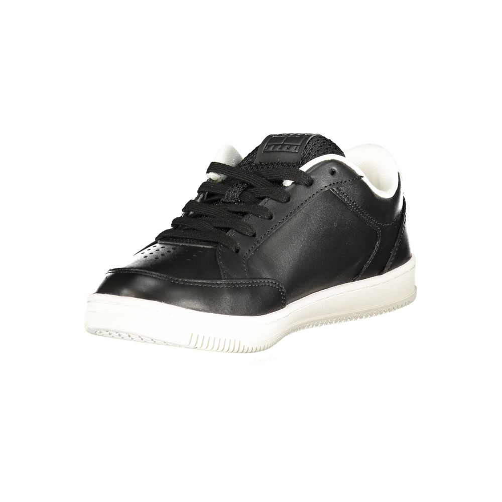 Tommy Hilfiger Black Polyurethane Men Sneaker - GET THE BRAND
