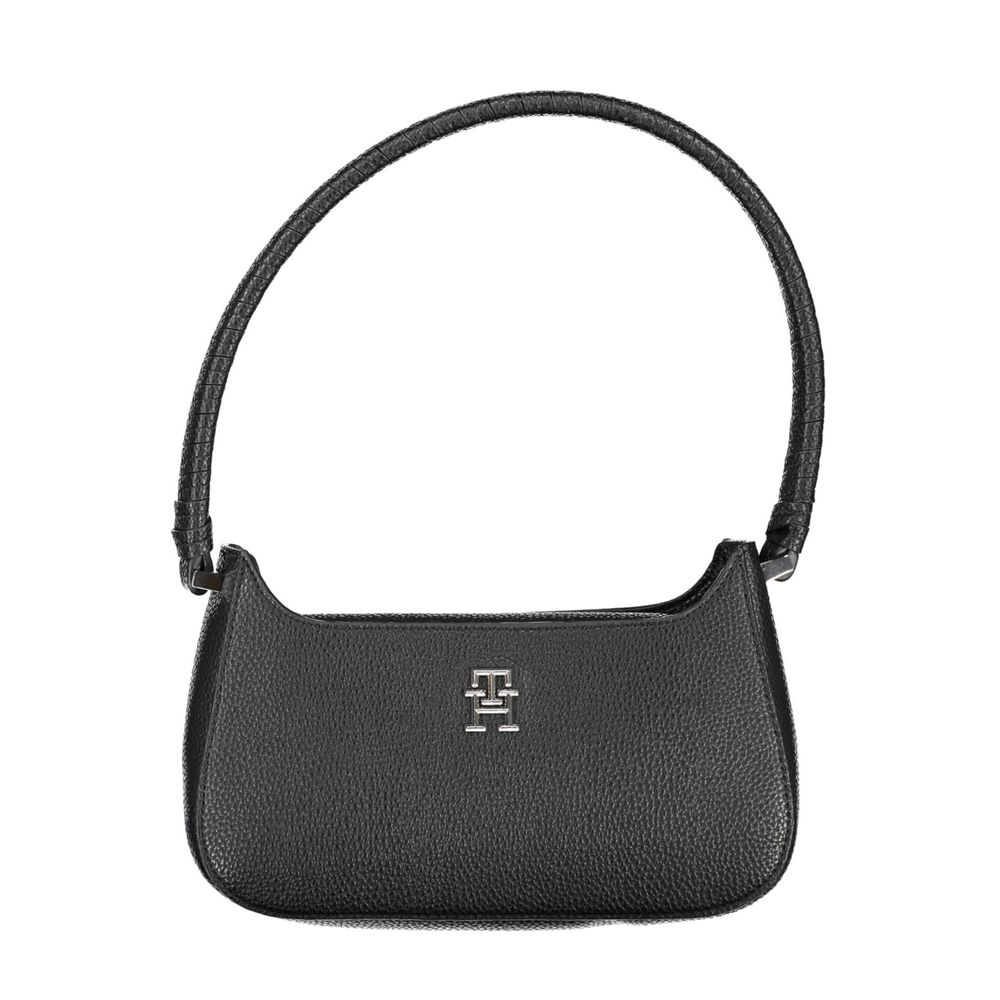 Tommy Hilfiger Black Polyurethane Women Handbag - GET THE BRAND