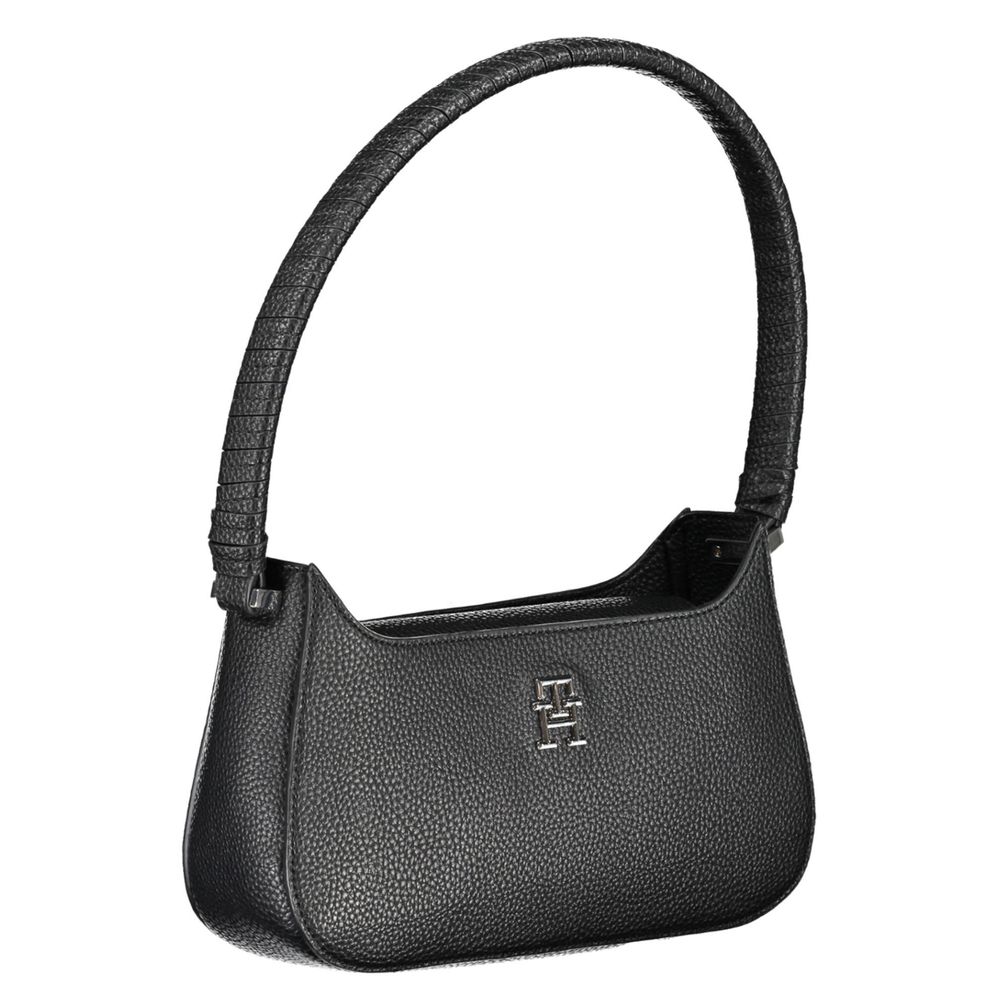 Tommy Hilfiger Black Polyurethane Women Handbag - GET THE BRAND