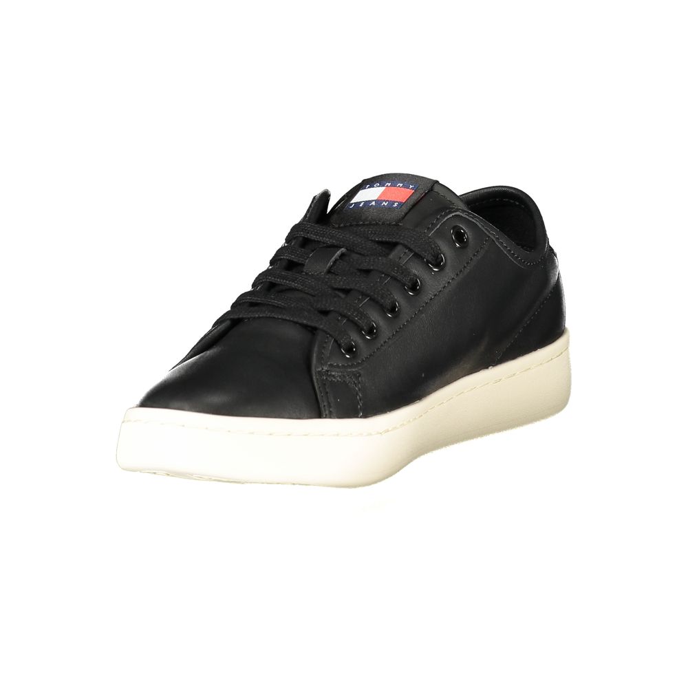 Tommy Hilfiger Black Polyurethane Women Sneaker - GET THE BRAND