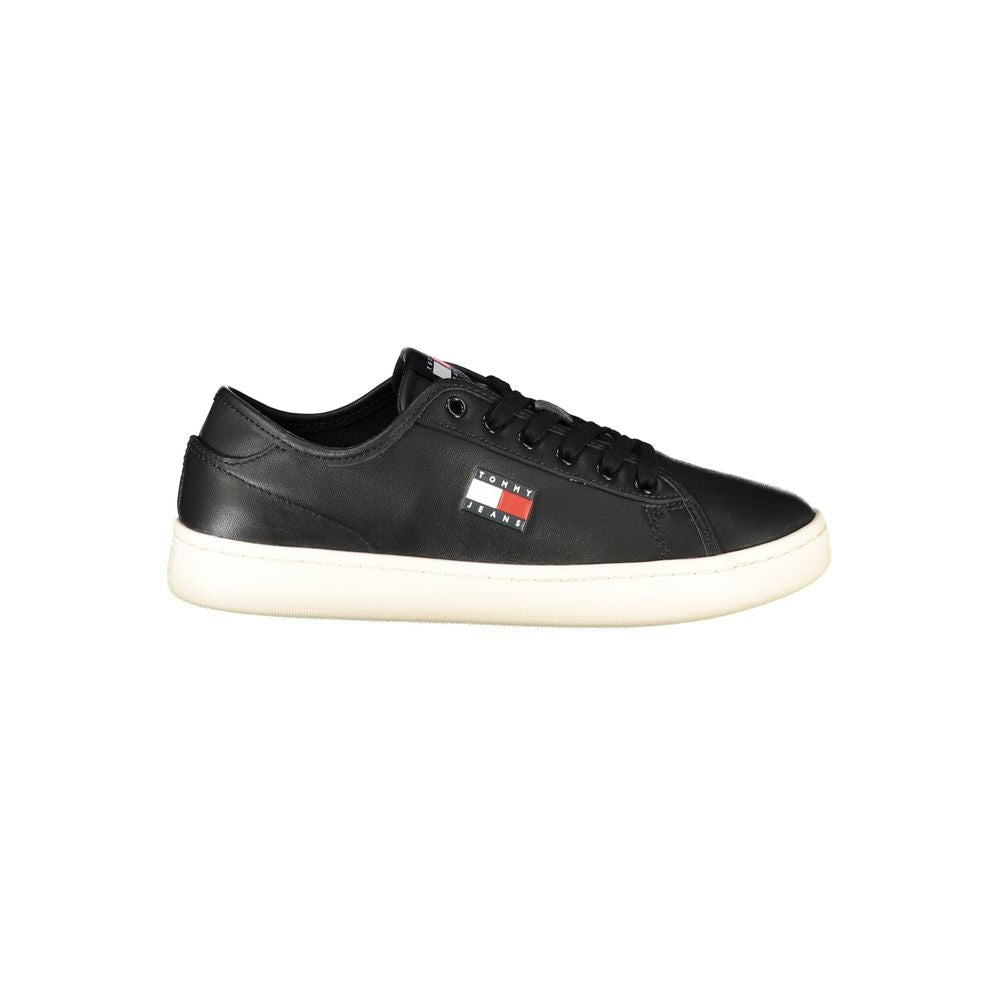 Tommy Hilfiger Black Polyurethane Women Sneaker - GET THE BRAND
