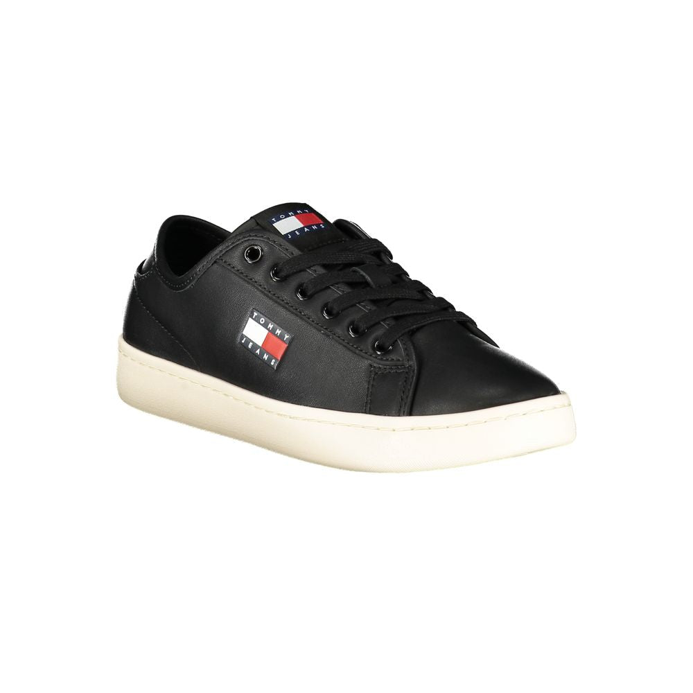 Tommy Hilfiger Black Polyurethane Women Sneaker - GET THE BRAND