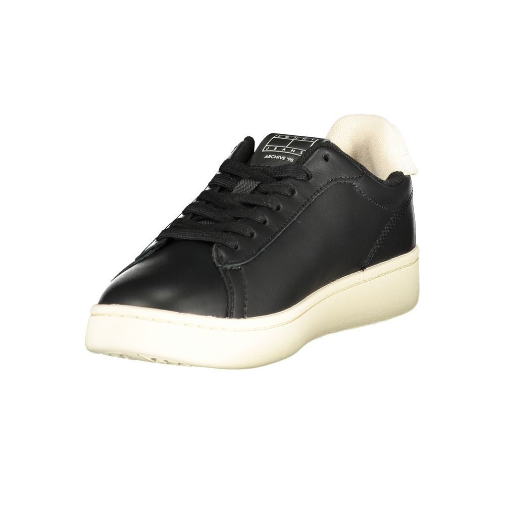 Tommy Hilfiger Black Polyurethane Women's Sneaker - GET THE BRAND