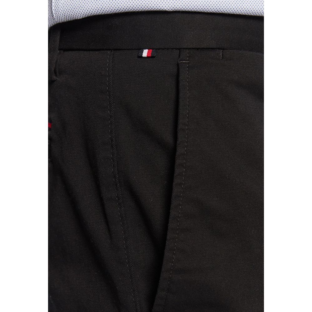 Tommy Hilfiger Black Recycled Cotton Casual Pants - GET THE BRAND