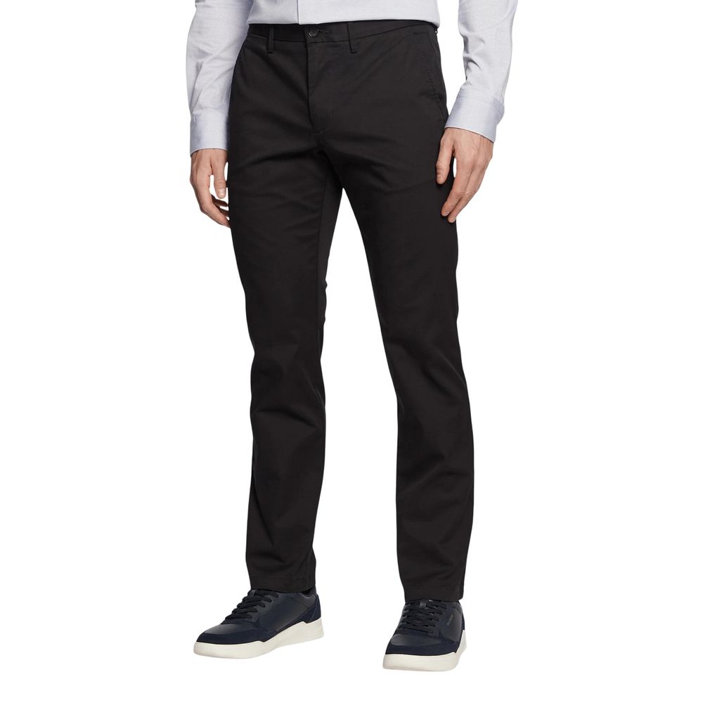 Tommy Hilfiger Black Recycled Cotton Casual Pants - GET THE BRAND