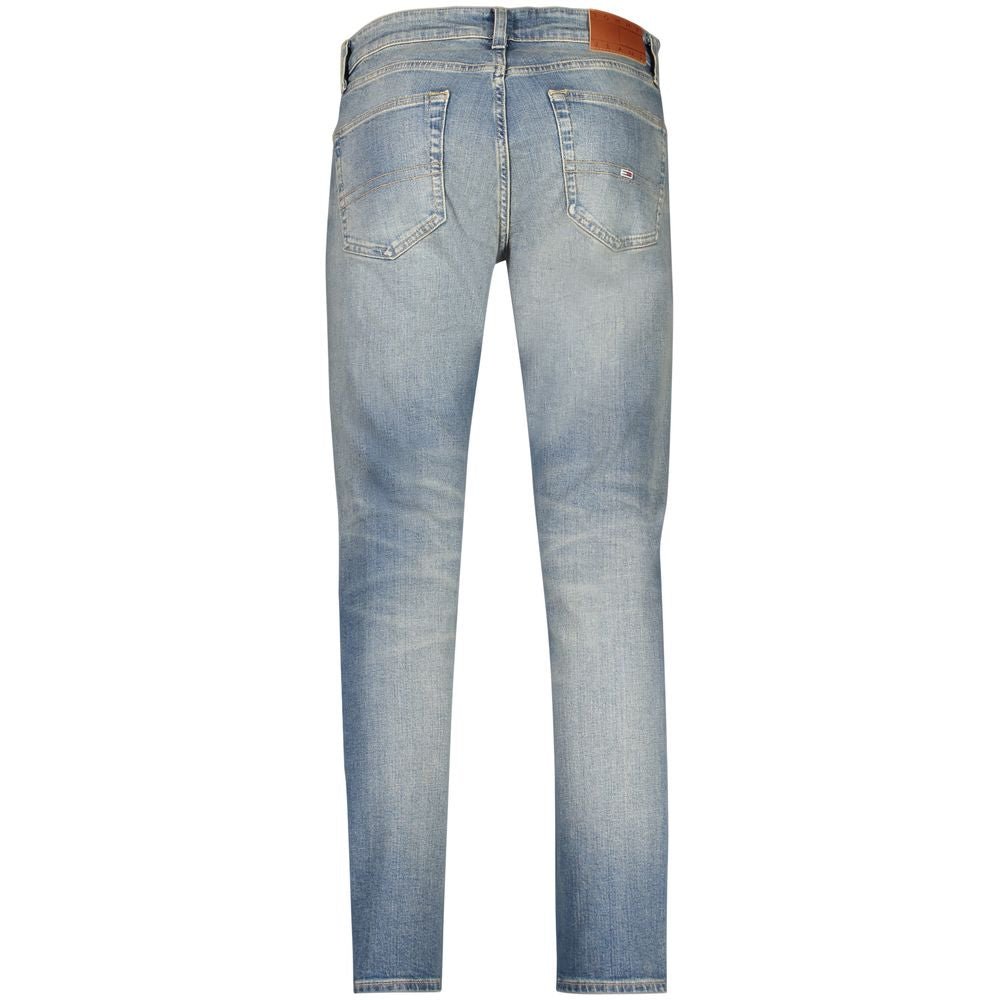 Tommy Hilfiger Blu Cotton Men's Slim Tapered Jean - GET THE BRAND