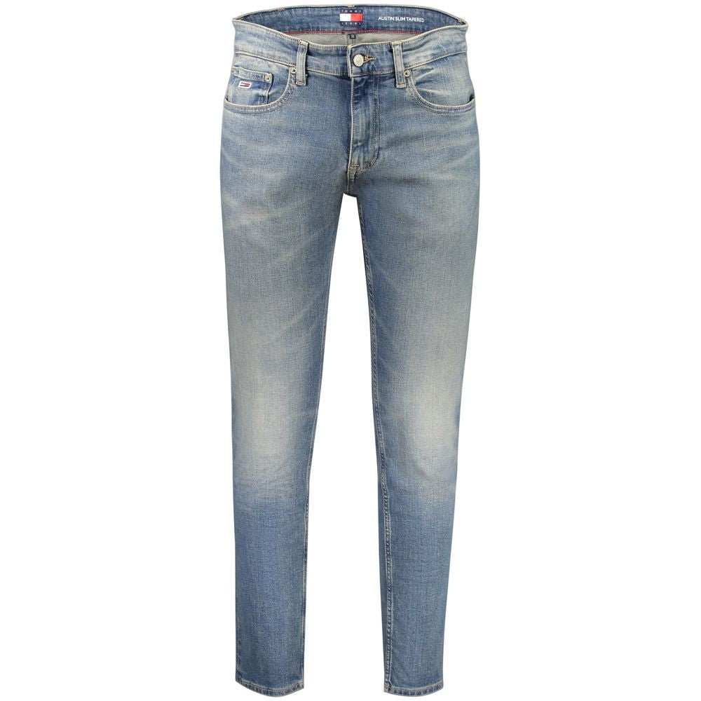 Tommy Hilfiger Blu Cotton Men's Slim Tapered Jean - GET THE BRAND