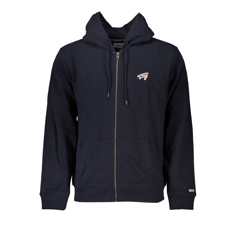 Tommy Hilfiger Blue Cotton Men's Hooded Sweatshirt - GET THE BRAND