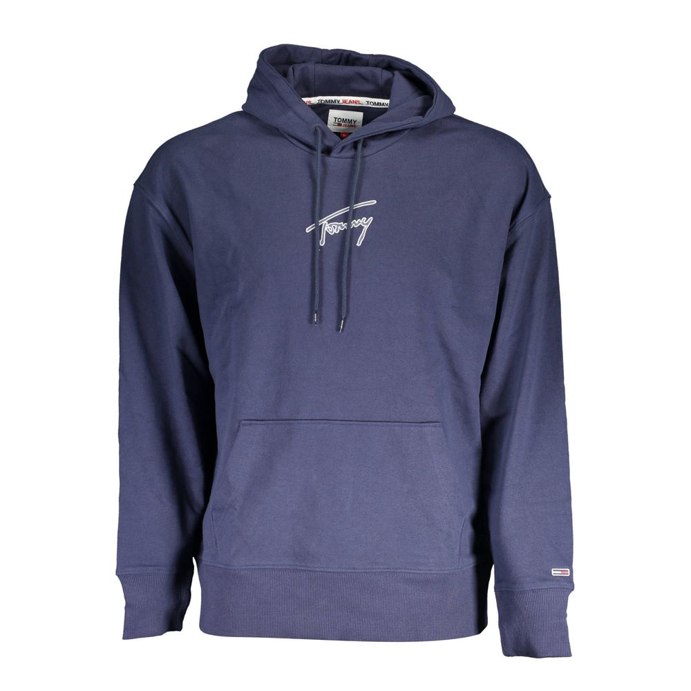 Tommy Hilfiger Blue Cotton Men's Hoodie Sweatshirt - GET THE BRAND
