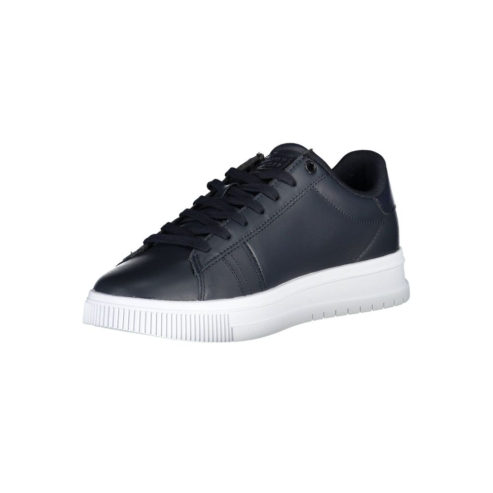 Tommy Hilfiger Blue Leather Men Sneaker - GET THE BRAND