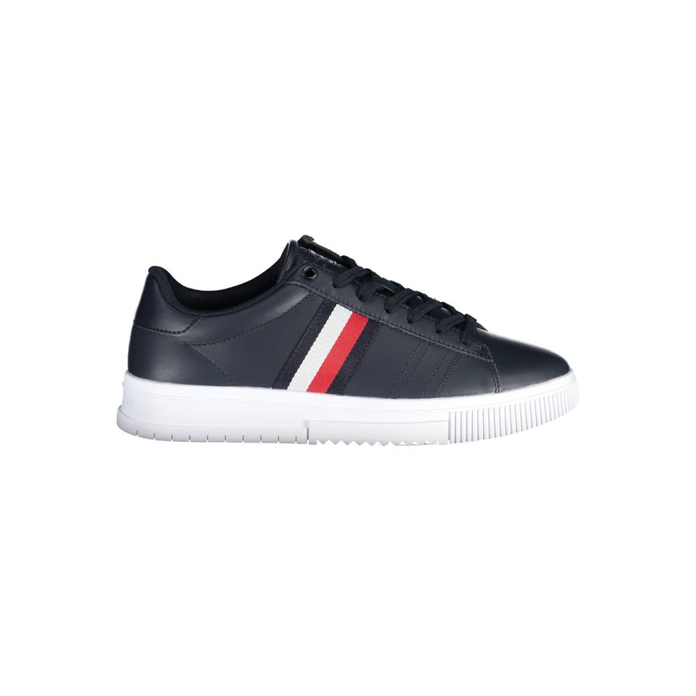 Tommy Hilfiger Blue Leather Men Sneaker - GET THE BRAND