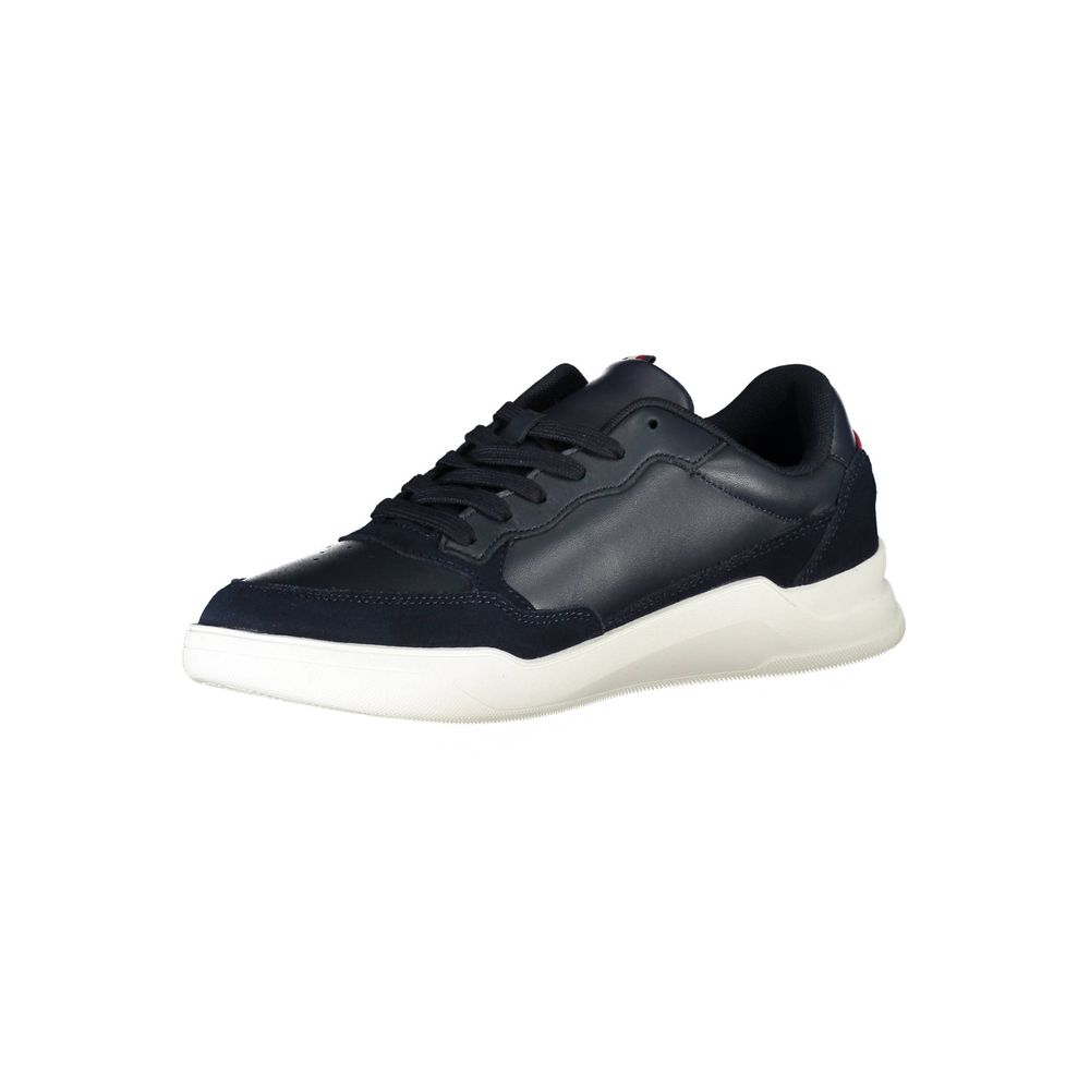 Tommy Hilfiger Blue Leather Men's Sneaker - GET THE BRAND