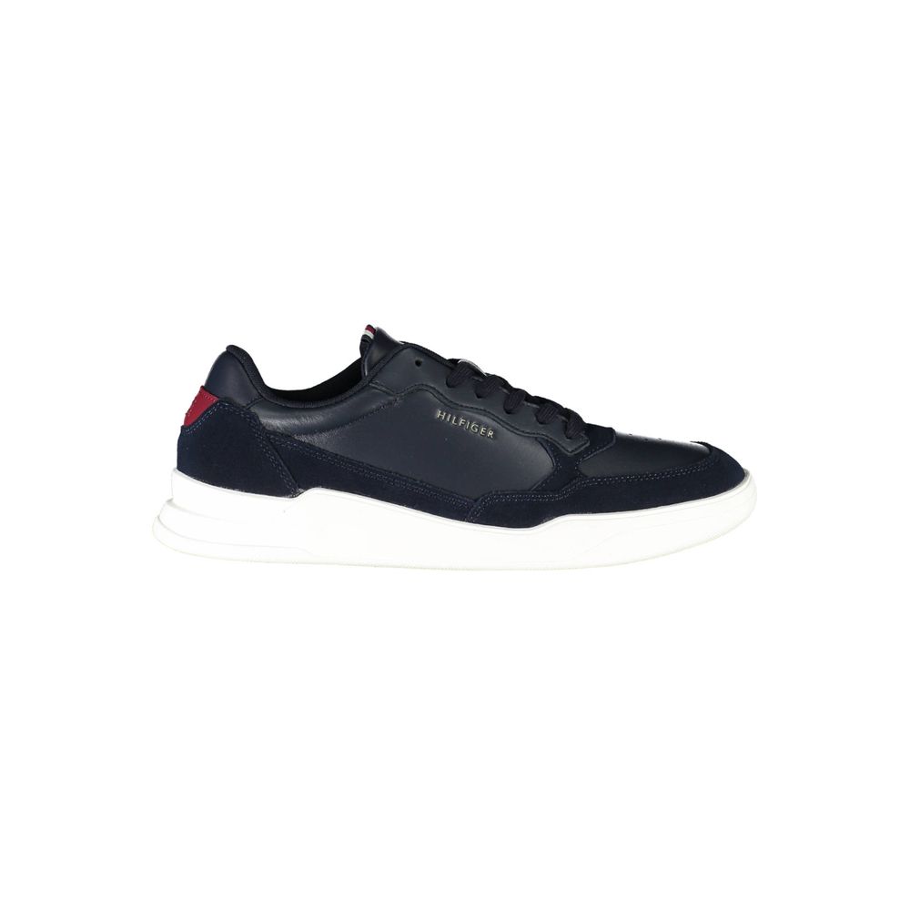 Tommy Hilfiger Blue Leather Men's Sneaker - GET THE BRAND