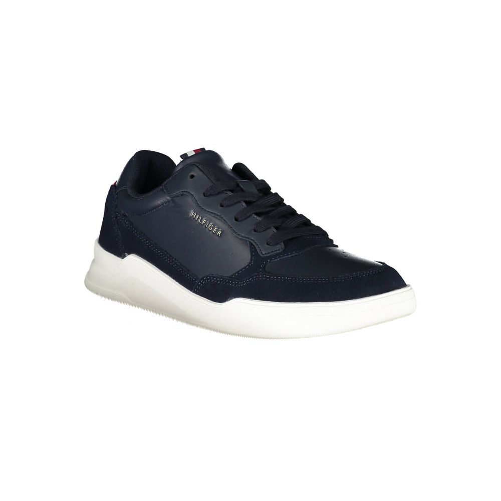 Tommy Hilfiger Blue Leather Men's Sneaker - GET THE BRAND