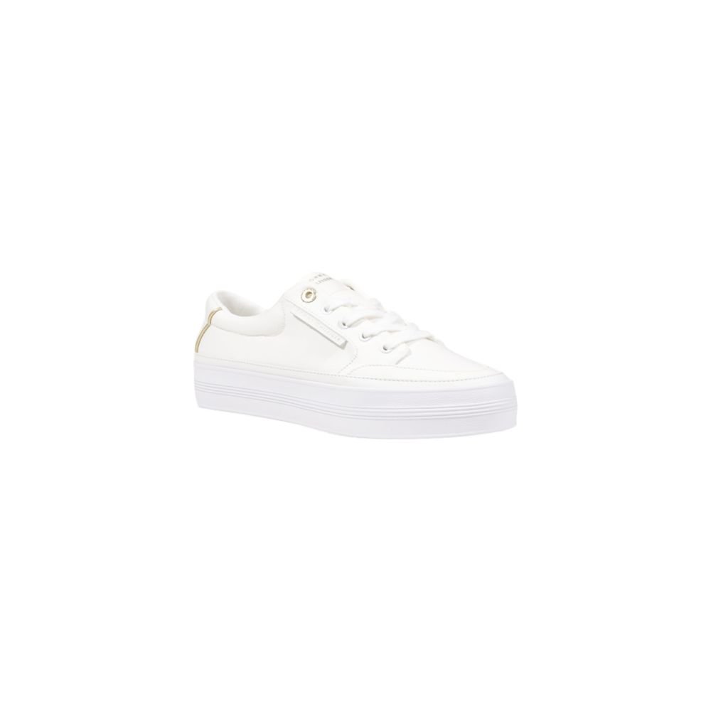Tommy Hilfiger Cream Recycled Cotton Low Top Sneakers - GET THE BRAND