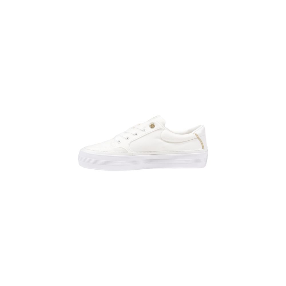 Tommy Hilfiger Cream Recycled Cotton Low Top Sneakers - GET THE BRAND