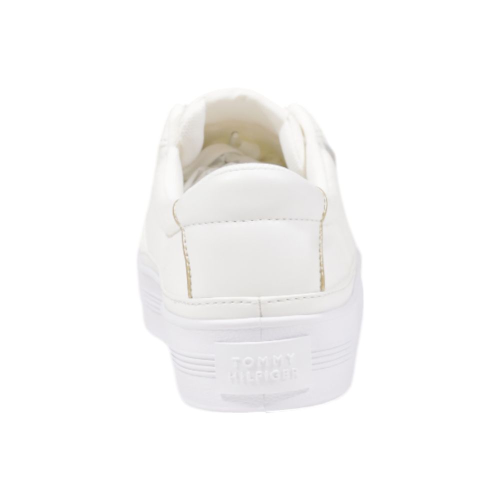 Tommy Hilfiger Cream Recycled Cotton Low Top Sneakers - GET THE BRAND